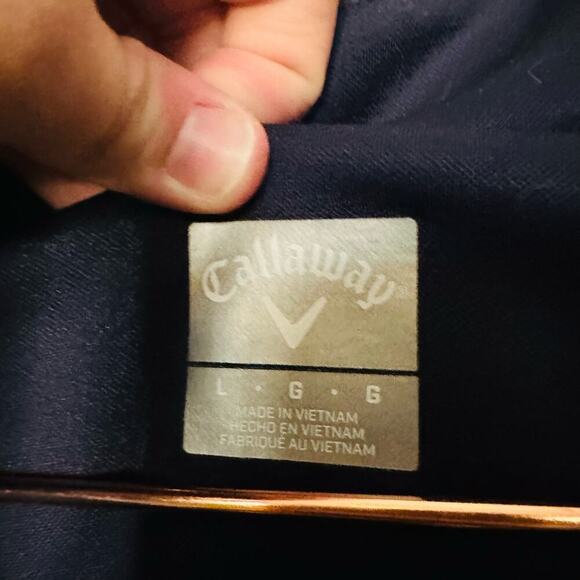 Callaway Men's Dark Blue Quarter Long Sleeves Zip Up Pullover Sweatshirt Size L - Picture 6 of 7